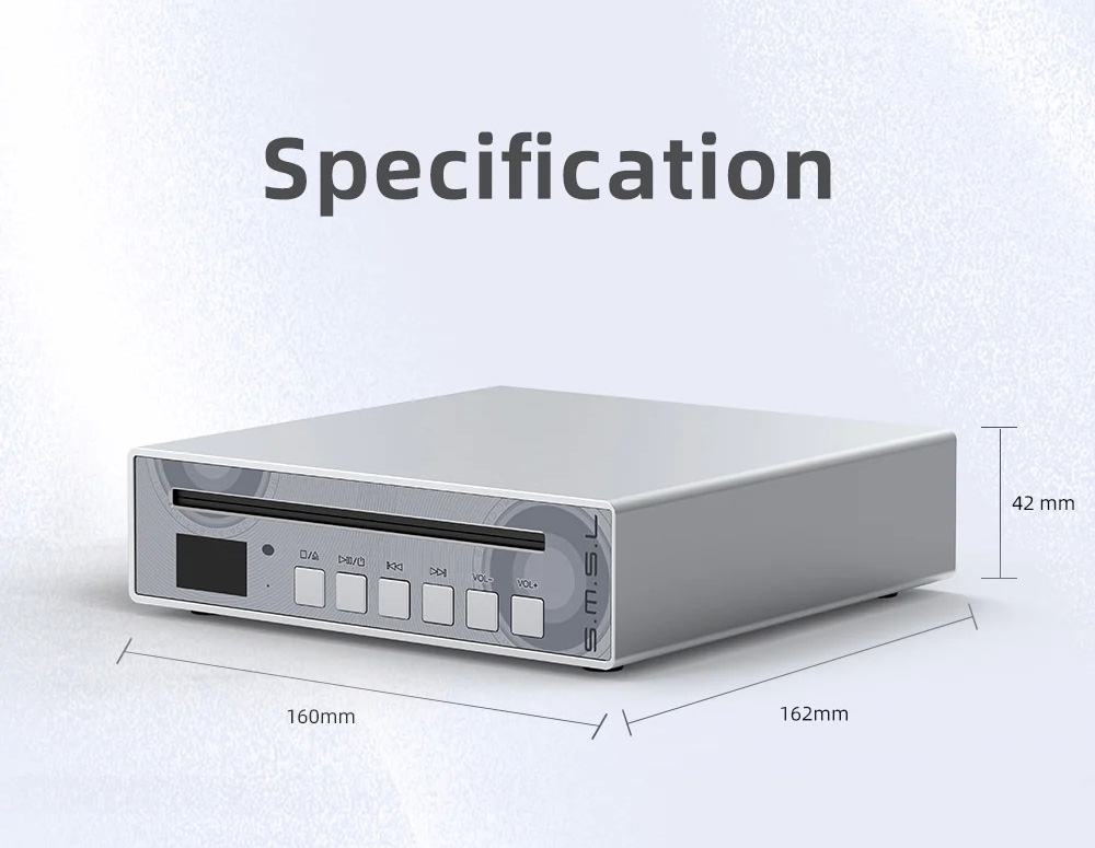SMSL PL100 เครื่องเล่น CD ชิป DAC Cirrus Logic CS43131 ประกันศูนย์ไทย