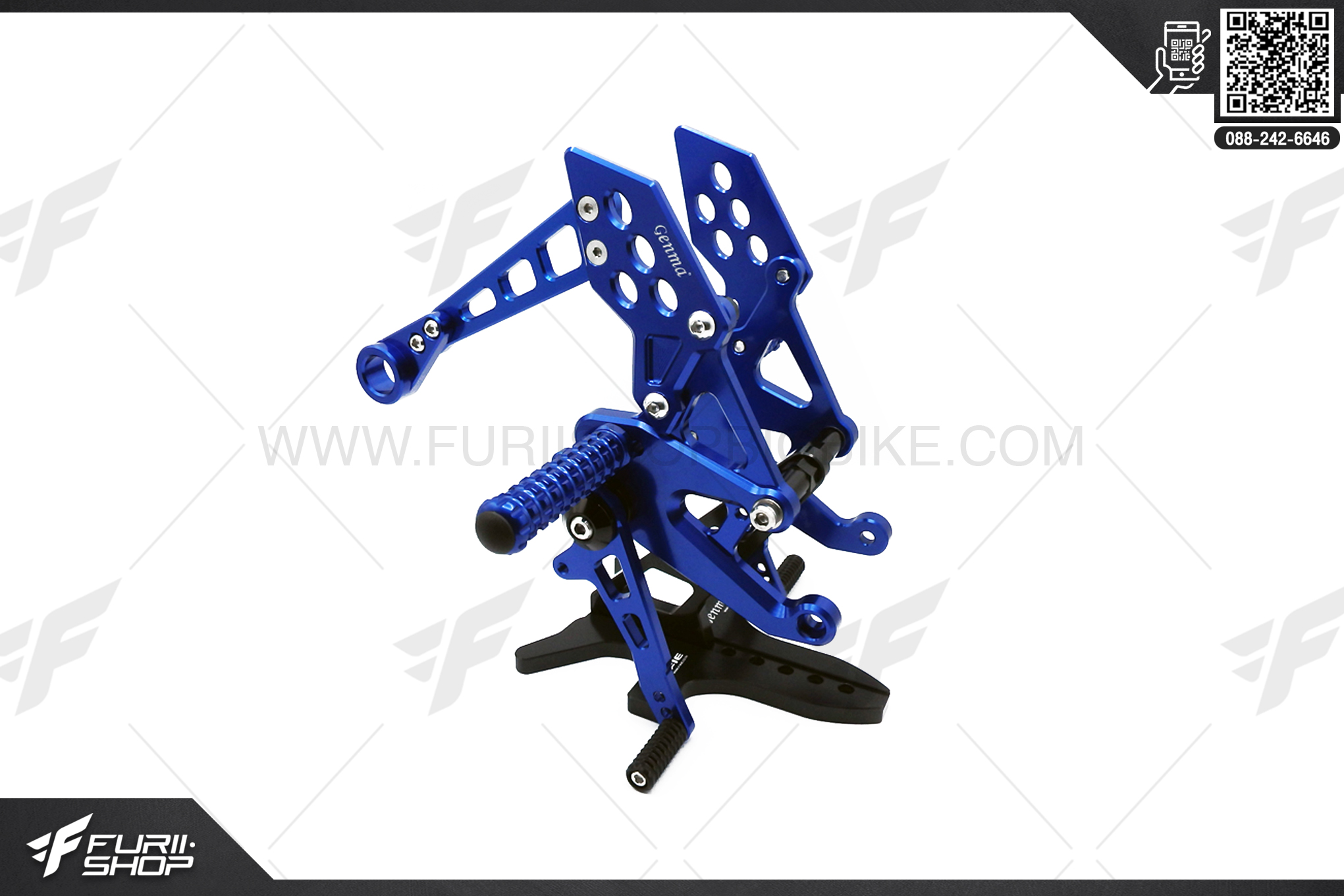 เกียร์โยง GENMA รุ่น FKI-Y1028-03 FOR YAMAHA R15 สีน้ำเงิน