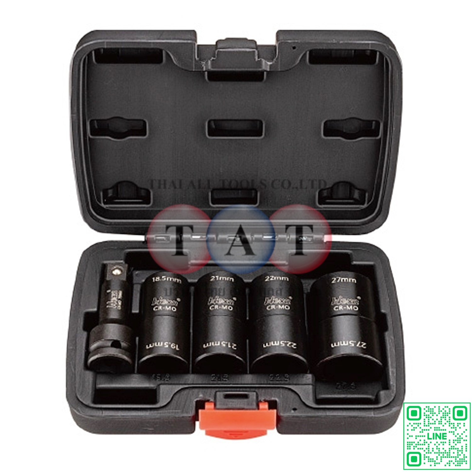 5PCS 1/2"DR. X 63MM(L) LUG NUT FLIP SOCKET SET