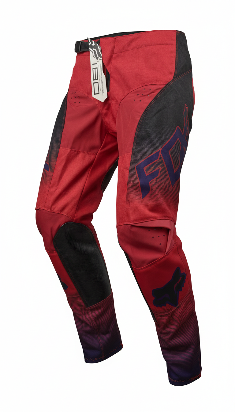 กางเกงขับรถวิบาก กางเกงจักรยานยนต์วิบาก กางเกงวิบาก Motocross สีแดงน้ำเงิน
