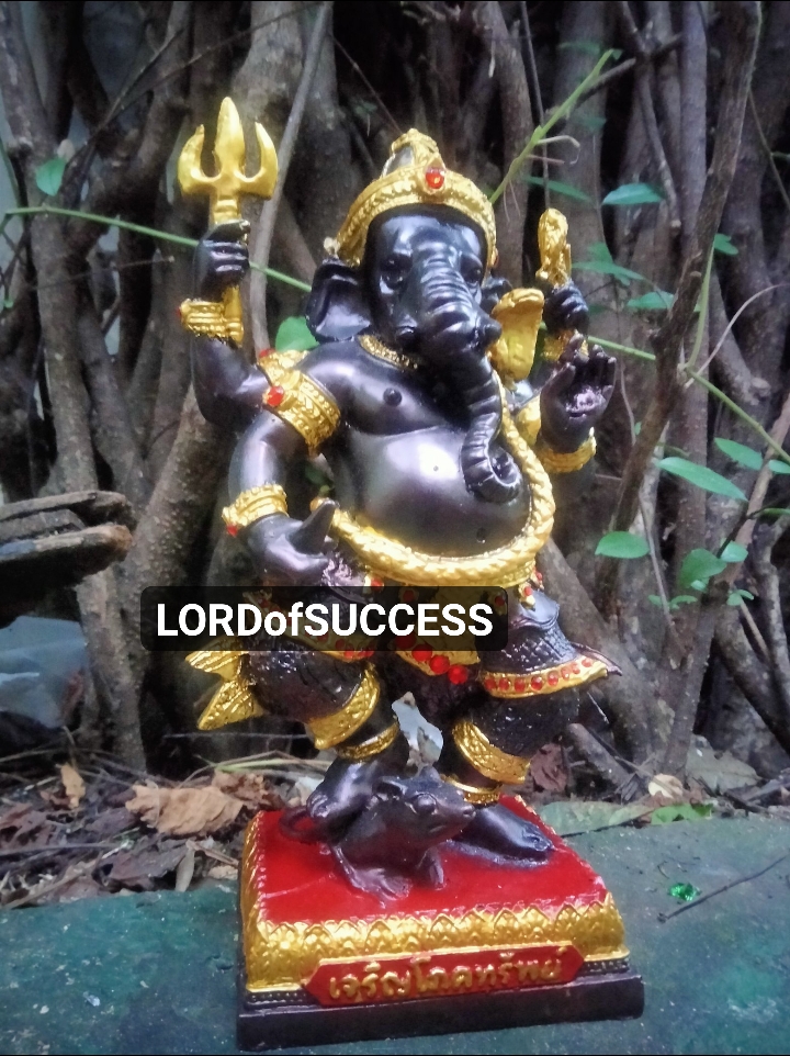 พระพิฆเนศ ปางประทานพร องค์สีดำแสดงถึงพลังความสำเร็จที่มากล้น สูง 10 นิ้ว