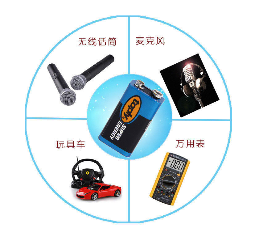 ถ่าน9V Zinc Carbon Battery 6LR61 6F22