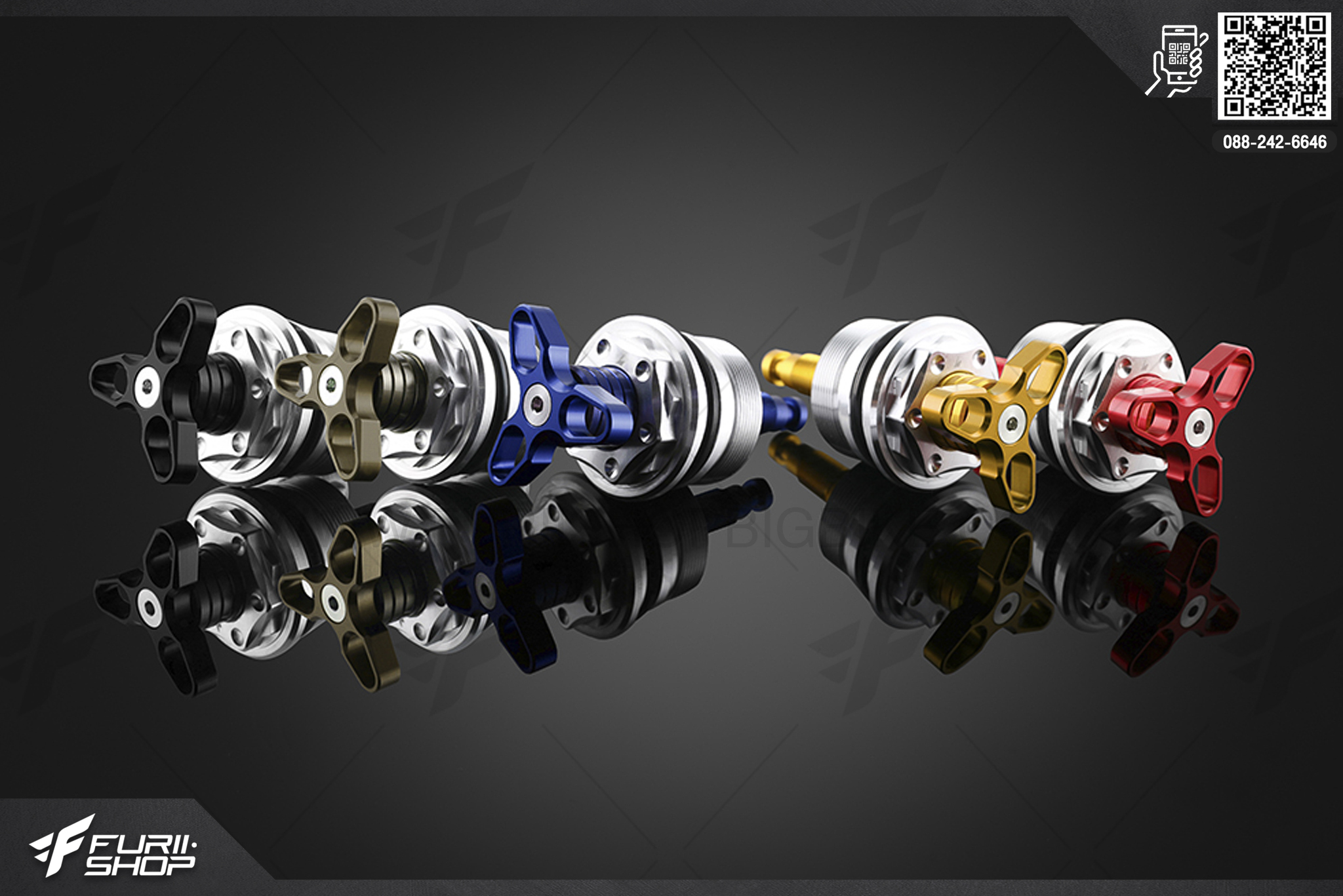 ตัวปรับโช๊คหน้า (Front Fork Adjusters) Kawasaki KSR Final Edition