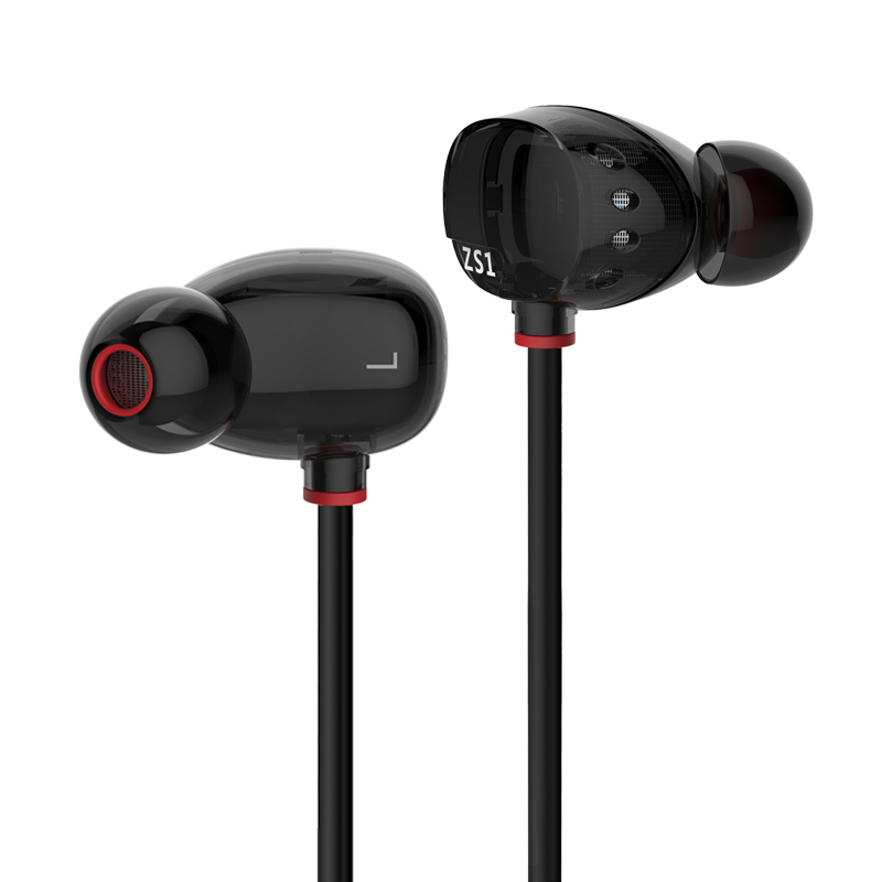 ขาย KZ ZS1 หูฟังมีไมค์ 2ไดร์เวอร์ระดับ Hi-Fi พร้อมสาย 108 coreแบบ LC-OFC