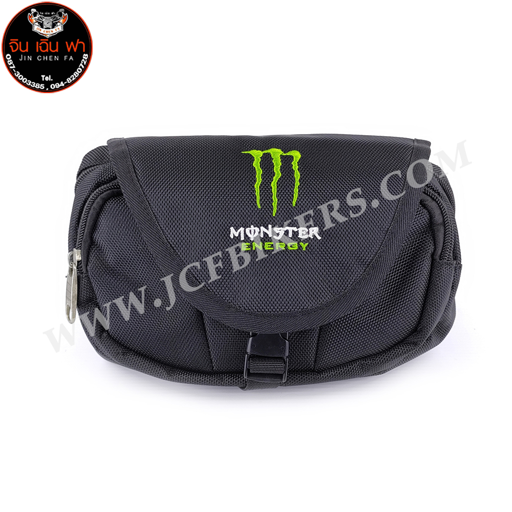 กระเป๋าคาดเอว Monster แบบตัวล็อกหน้า สีดำ