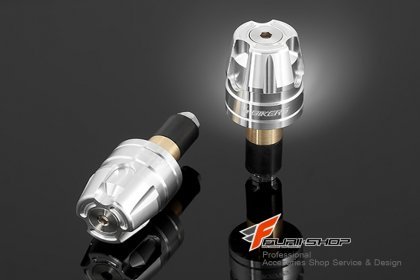ปลายแฮนด์สำหรับแฮนด์ไบเกอร์ Handle Bar Caps use with BIKERS Handle Bar สีเงิน