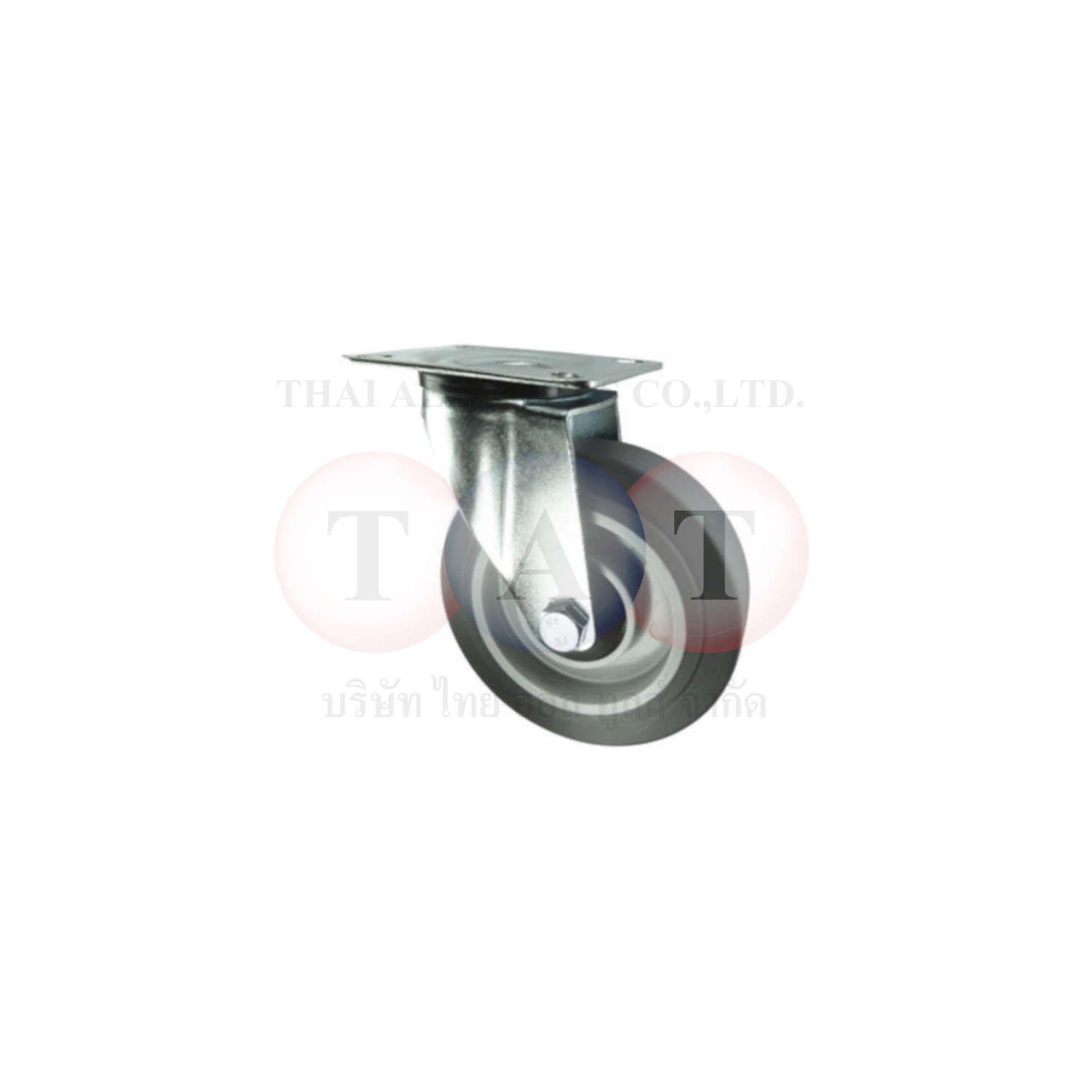 Atlas Workholders.SWIVEL PLATE 200mm GREY RUBBER TYRE