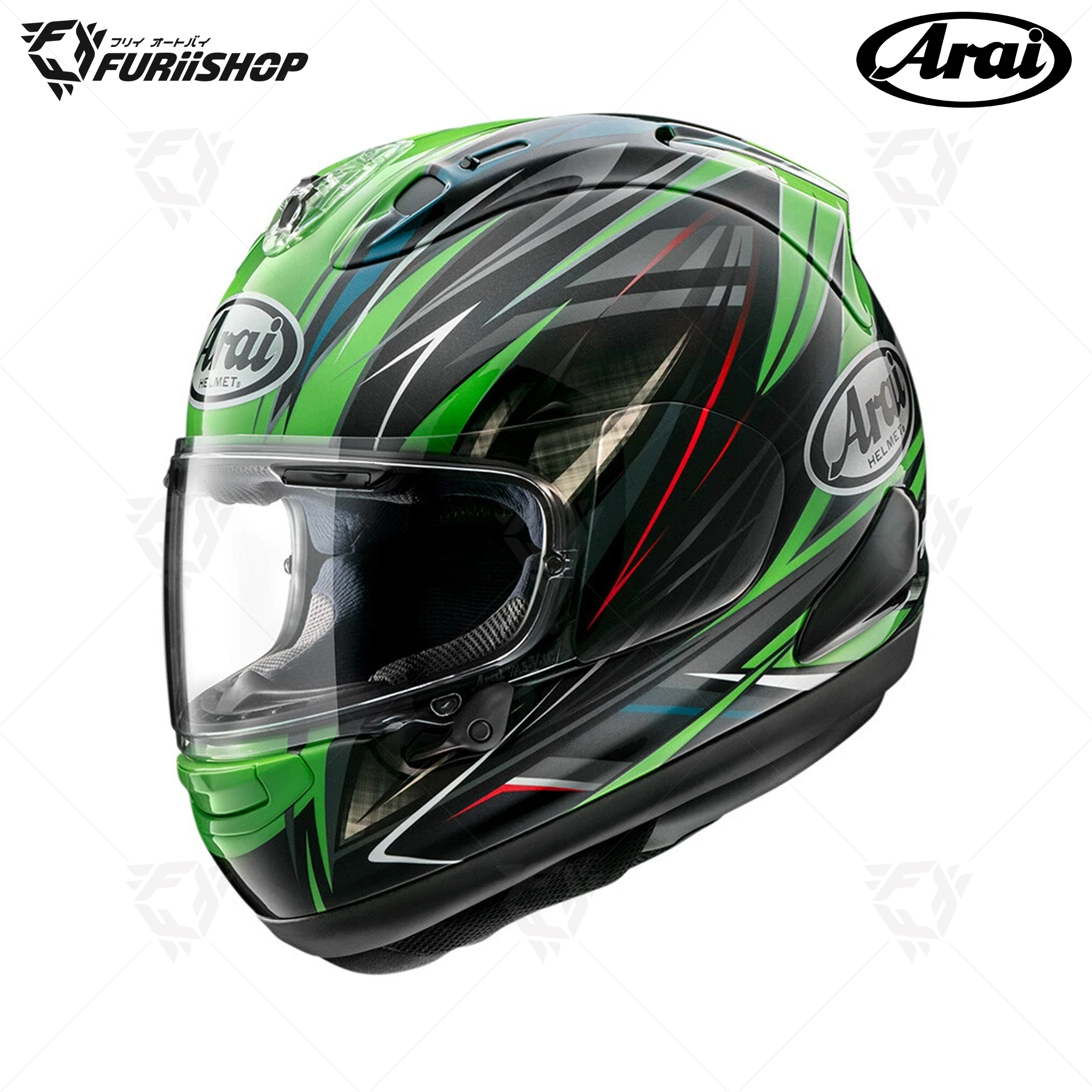 หมวกกันน็อคเต็มใบ Arai :RX-7V EVO Radical Green