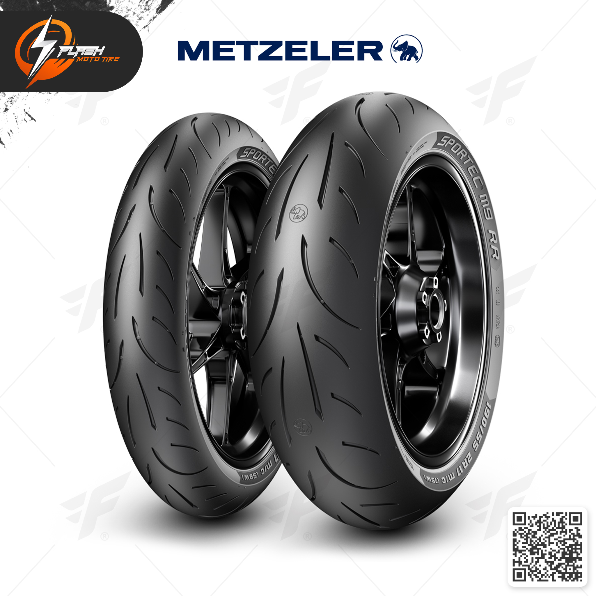ยางมอเตอร์ไซค์ Metzeler SPORTEC M9 RR : F 120/70ZR17 + R 180/55ZR17