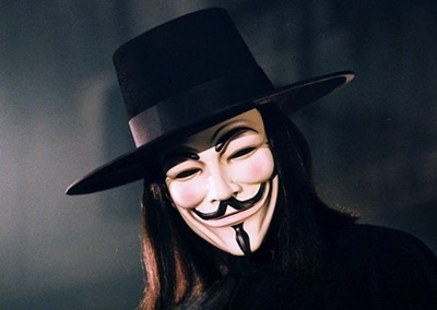 หน้ากาก หน้ากาก Guy Fawkes จากภาพยนต์เรื่อง V for Vendetta หน้ากากปาร์ตี้ ออกงาน การแสดง 