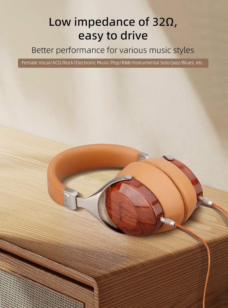 Sivga SV021 หูฟัง Headphone ไดรเวอร์ไดนามิก เสียงเที่ยงตรงสูง ไม้แบบปิดด้านหลัง ประกันศูนย์ไทย