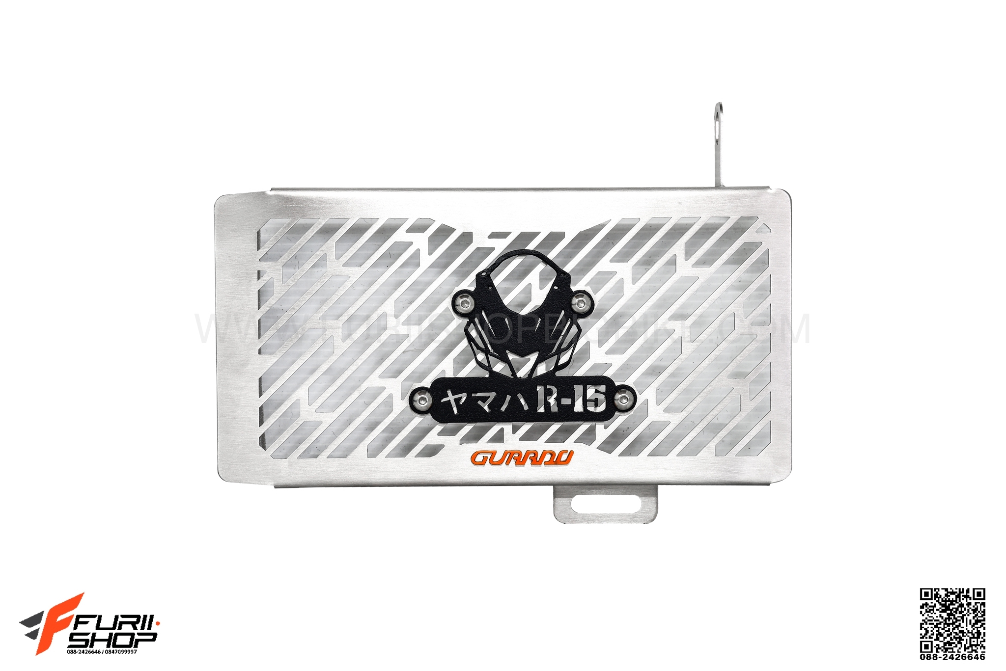 การ์ดหม้อน้ำ GUARDO สีเงิน FOR YAMAHA R15 2017