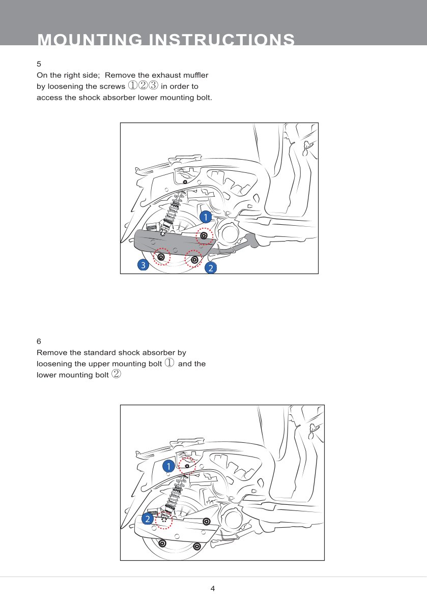 โช๊คหลังแต่ง Ohlins LA345 For Lambretta V200 ปี 2019-2023