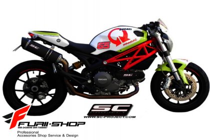 ท่อมอเตอร์ไซค์ SC PROJECT OVAL BLACK FOR DUCATI MONSTER795/796 ท่อแต่ง ท่อสูตร ท่อบิ๊กไบค์ ท่อBigbike ท่อไอเสีย