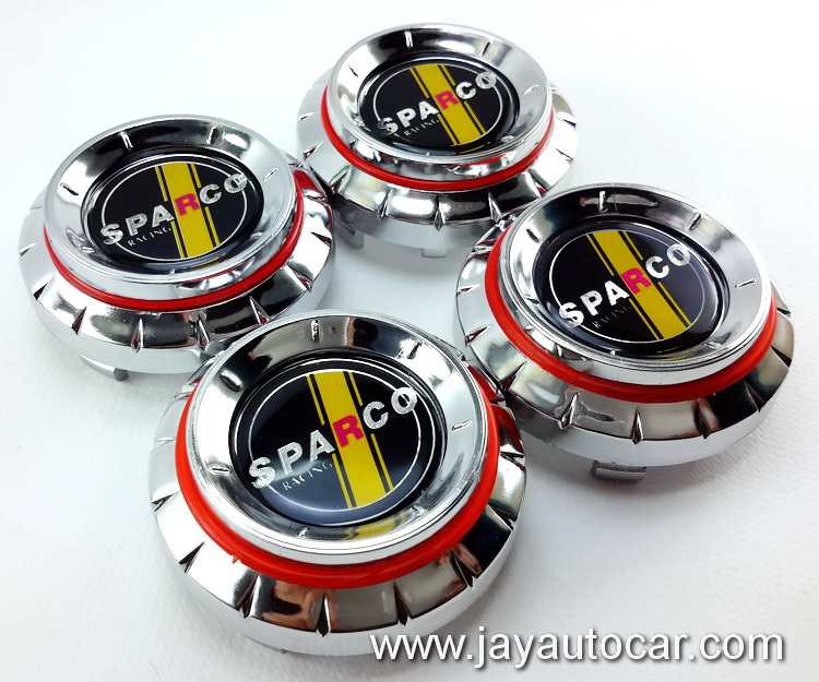 ฝาล้อรถยนต์ แม็กแต่ง สำหรับ ล้อแม็ก SPARCO สีเงิน ขนาด 60 มิล 1ชุด 4ชิ้น