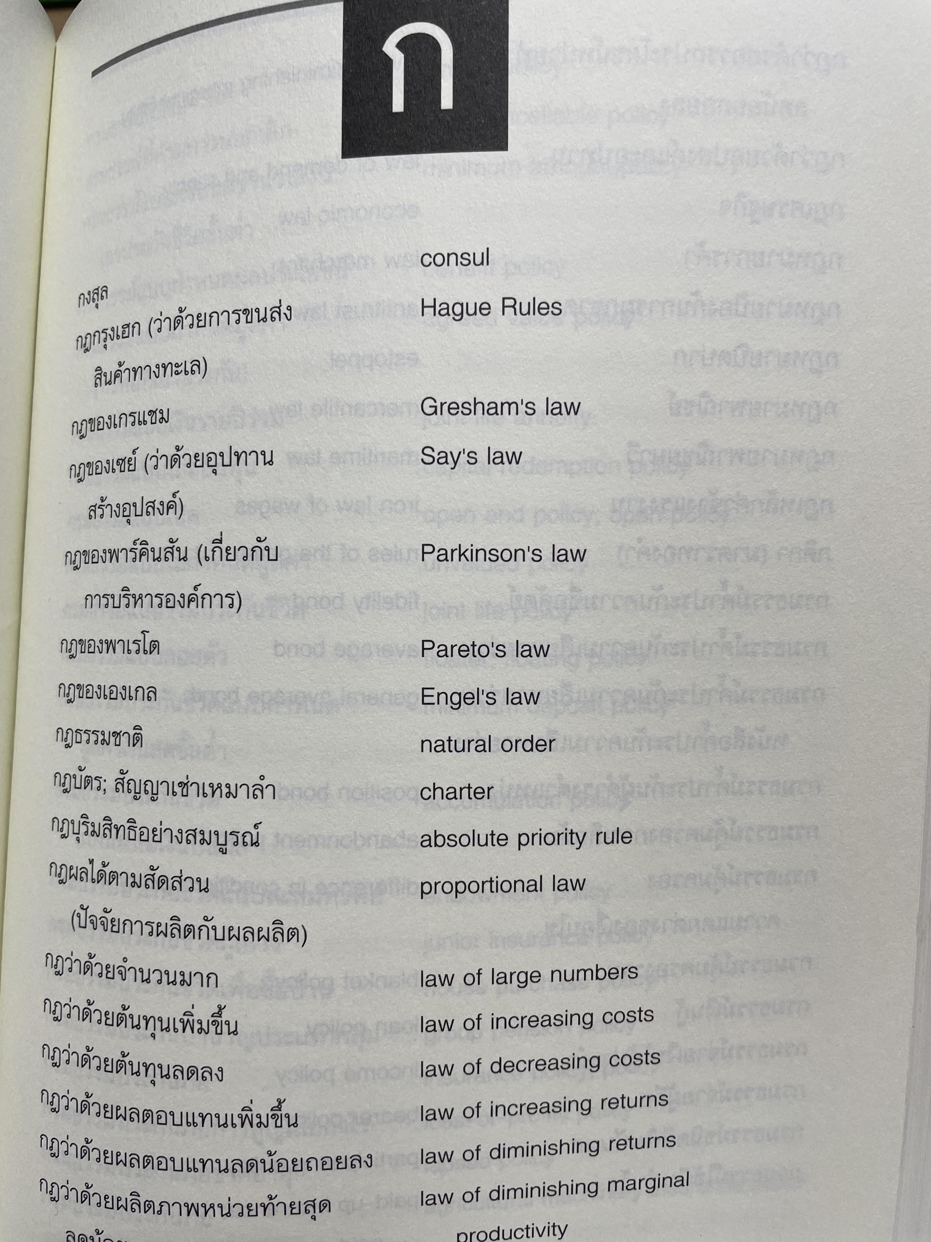 ศัพท์เศรษฐศาสตร์ อังกฤษ-ไทย ไทย-อังกฤษ ฉบับราชบัณฑิตยสถาน พิมพ์ครั้งที 2 (แก้ไข เพิ่มเติม) 3,500 กรัม