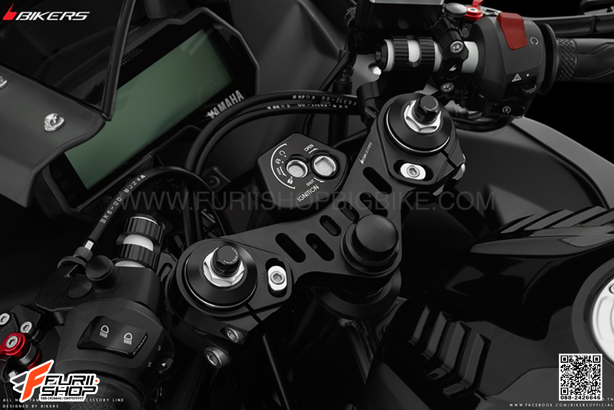 แผงคอ BIKERS สีดำ FOR YAMAHA R15 2017