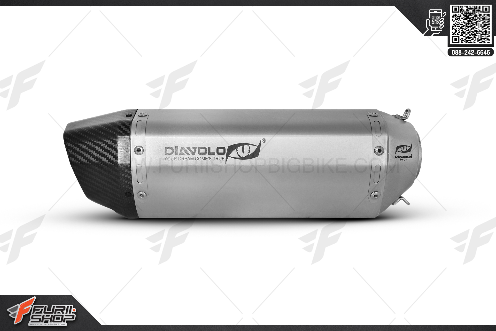 ท่อมอเตอร์ไซค์ DIAVOLO DV-21 ท่อแต่ง ท่อสูตร ท่อบิ๊กไบค์ ท่อBigbike ท่อไอเสีย