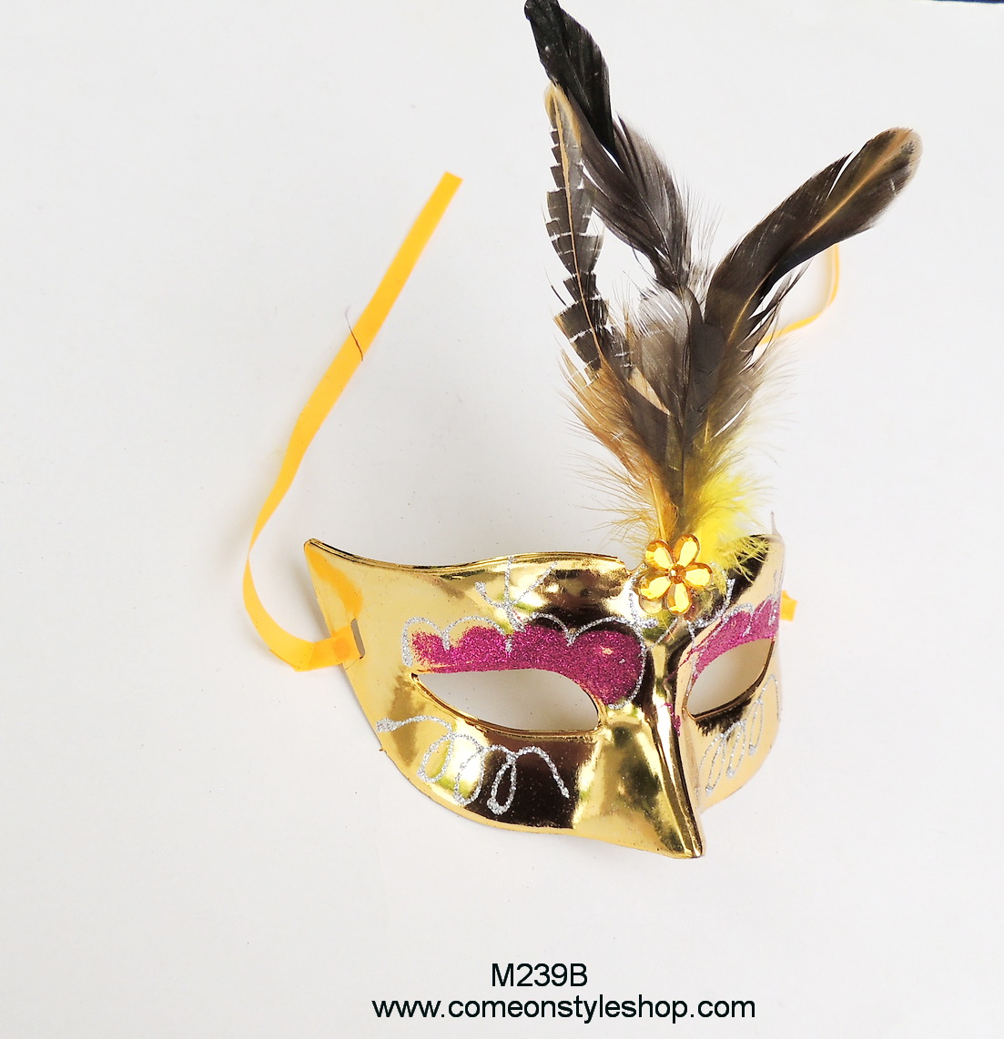 หน้ากากสไตล์คานิวัล carnival ประดับขนนก หน้ากากออกงาน ปาร์ตี้ การแสดงแฟนซี Carnival style classic Venice
