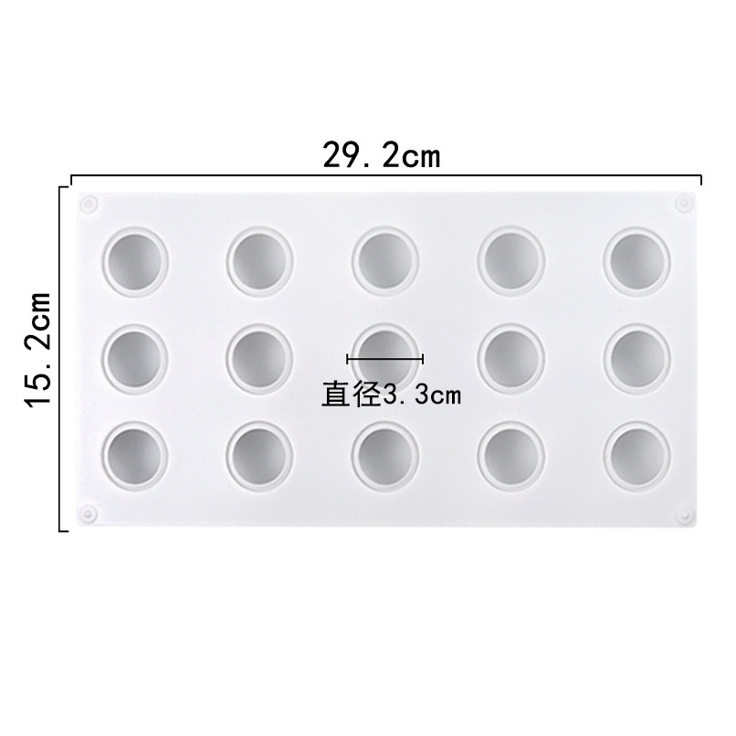 แม่พิมพ์ซิลิโคนแม่พิมพ์ซิลิโคนทรงกลม 15ช่อง