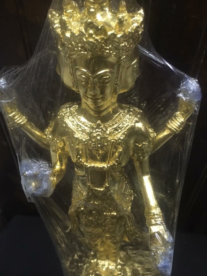 พระตรีมูรติ ทองเหลือง ปิดทอง