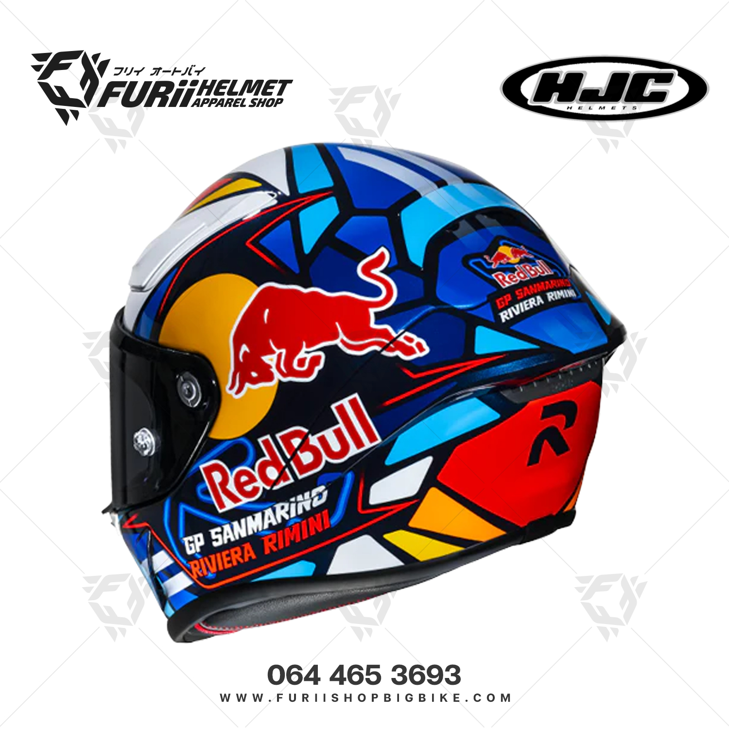 หมวกกันน็อคเต็มใบ HJC RPHA 1 RED BULL MISANO GP RPHA SERIES