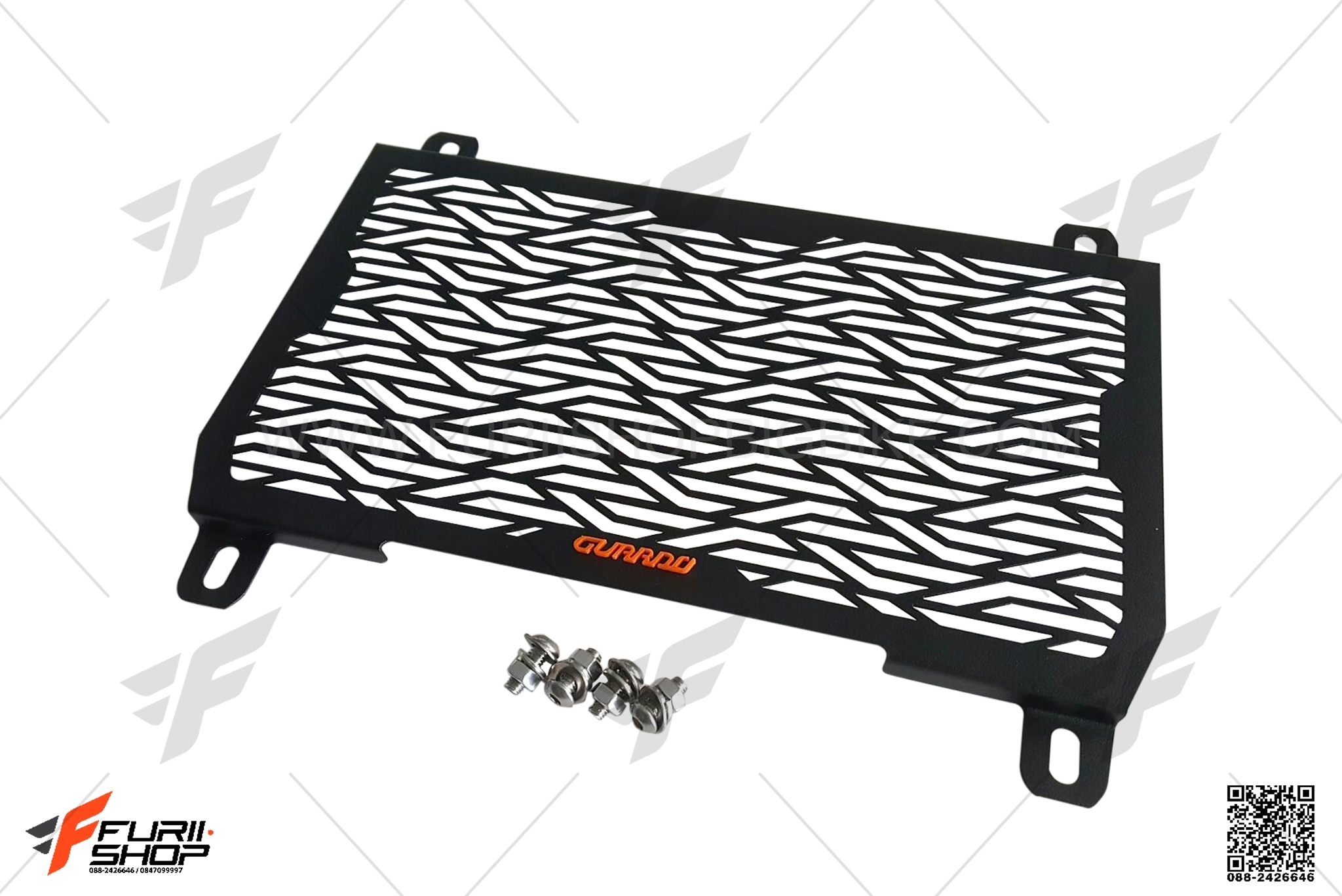 การ์ดหม้อน้ำ GUARDO สีดำ FOR KAWASAKI NINJA400