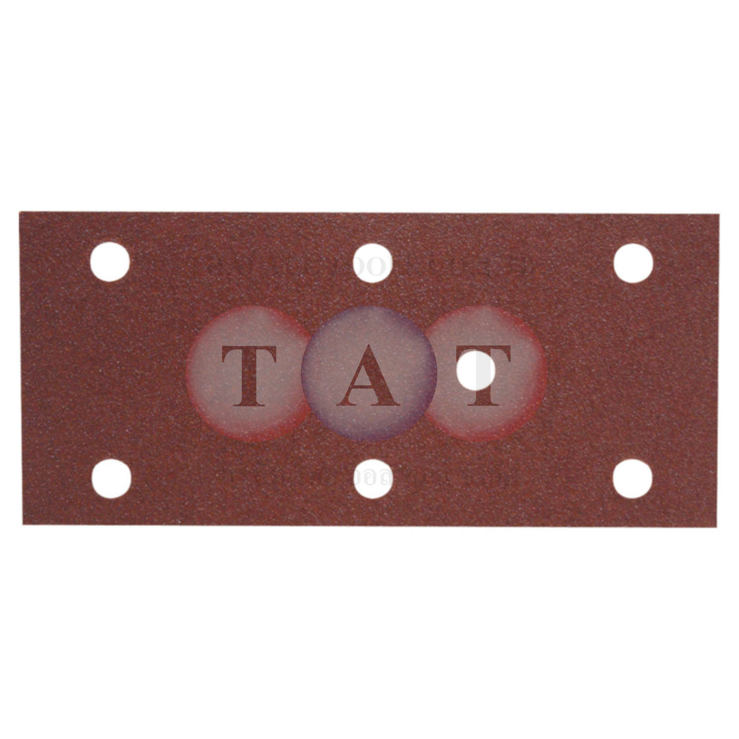 York.165 x 75mm Hook-n-Loop 1/3 Sanding Sheets, Aluminium Oxide, 165 x 75mm 7 Hole - P180 - Pack of 25