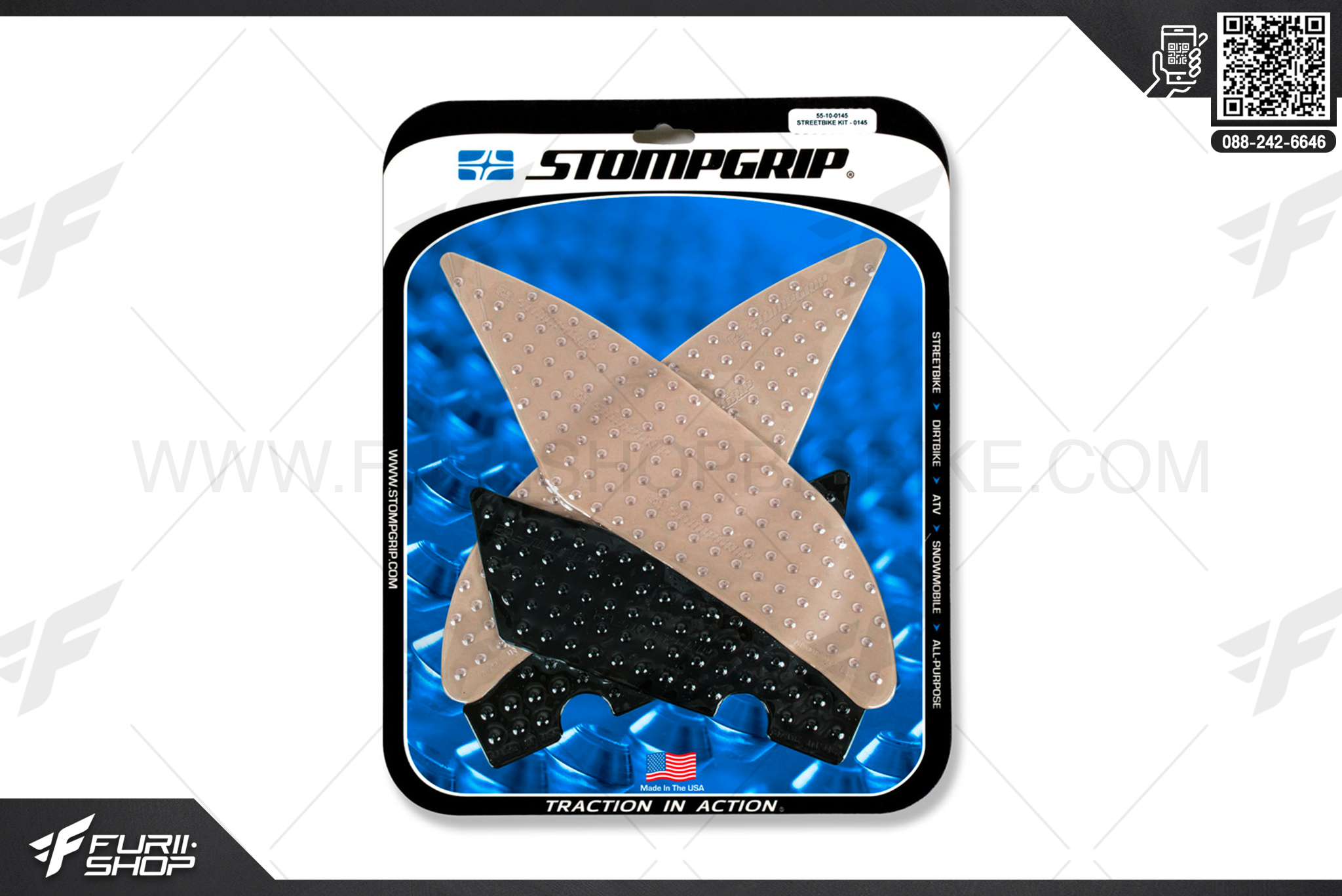 กันรอยข้างถัง STOMPGRIP Yamaha YZF-R6 (17) Clear