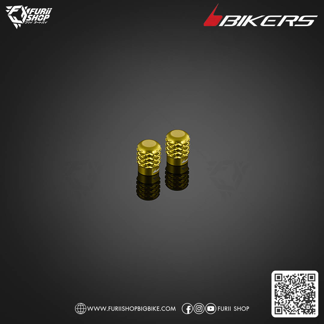 จุกลมอลูมิเนียม รุ่นมาตรฐาน(คู่) Bikers Standard Aluminum Tire Valve Caps (C0135) : for Lambretta G350