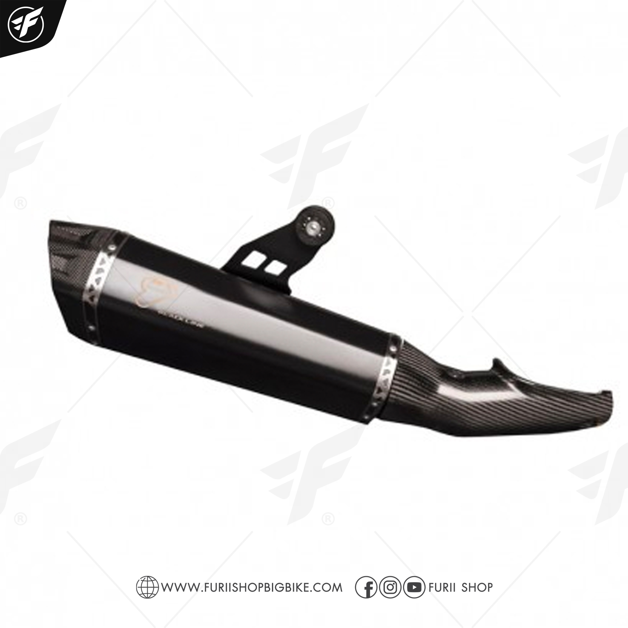 ท่อ Termignoni Black Line New shape Slip on for BMW R1200GS 09-18'
