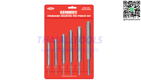 เหล็กเจาะนำศูนย์ STANDARD INSERTED PIN PUNCHES 6-PCE SET KENNEDY