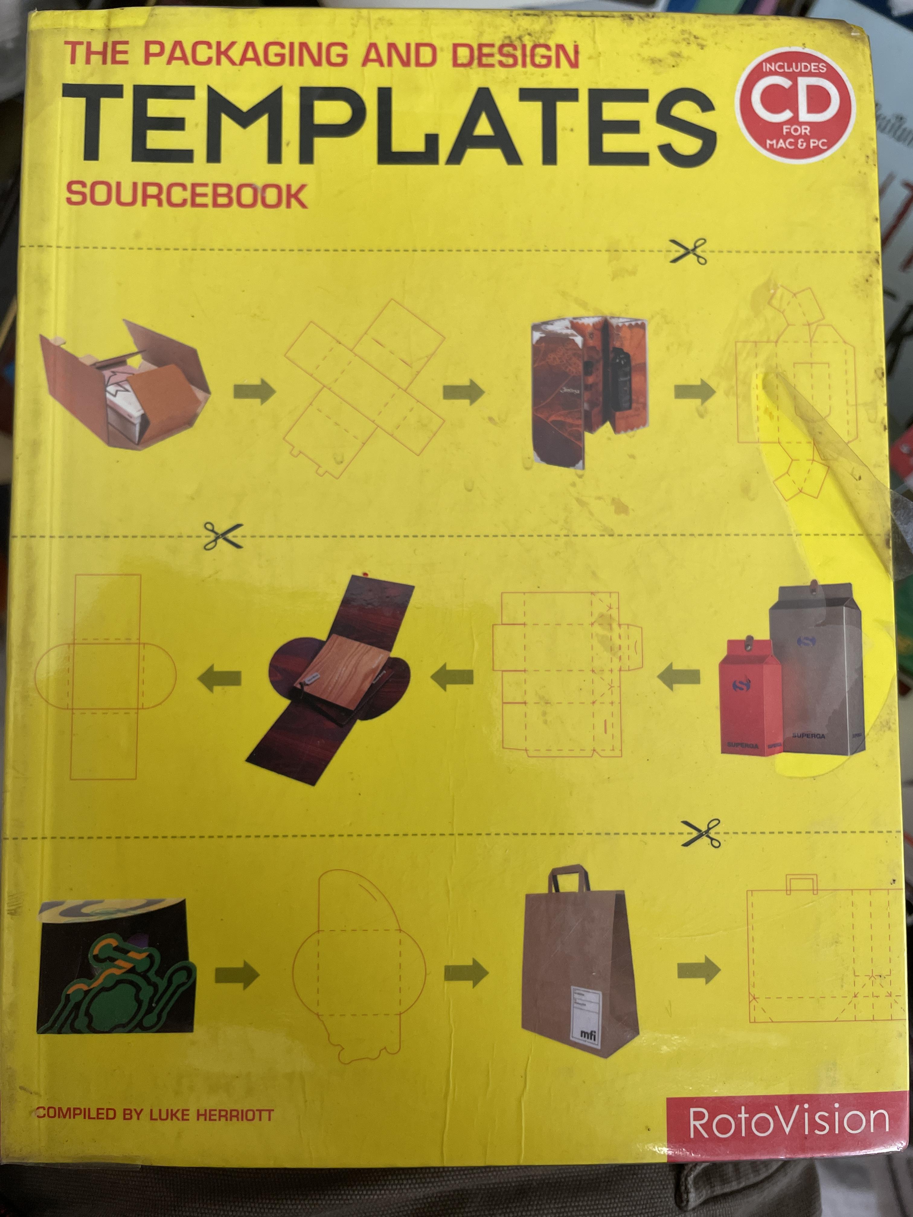 TEMPLATES. SOURCEBOOK. THE PACKAGING AND DESIGN. แถม CD. จำนวน 1 แผ่น By Rotovision 4 กก.