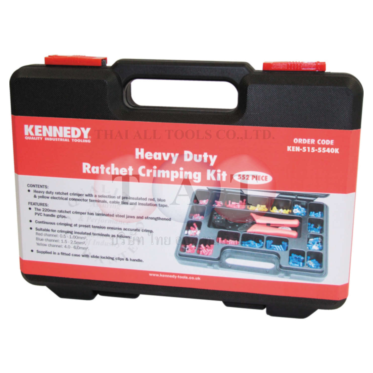 Kennedy.HEAVY DUTY RATCHET CRIMPING TOOLKIT 552-PCE