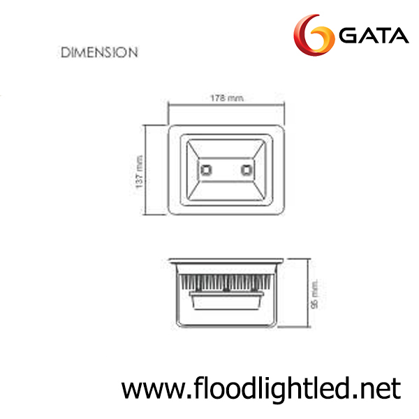 สปอร์ตไลท์LED 20w รุ่นCRLED128-20 ยี่ห้อ GATA (แสงส้ม)