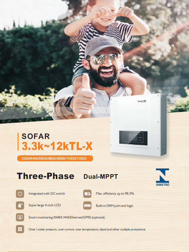 SOFAR Grid tie/ On grid Inverter รุ่น 5kW 3 phase