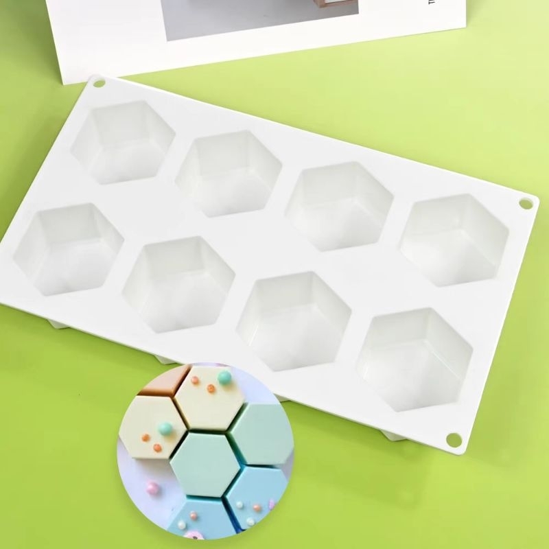 แม่พิมพ์ซิลิโคน วุ้น เค้ก 6 เหลี่ยม