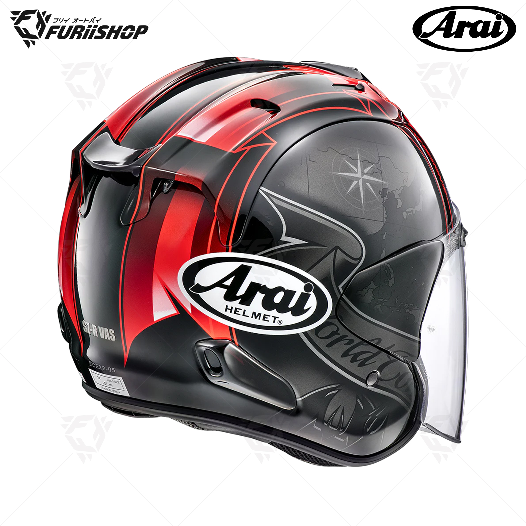 หมวกกันน็อคเต็มใบ Arai : SZ-R EVO Harada Tour Black