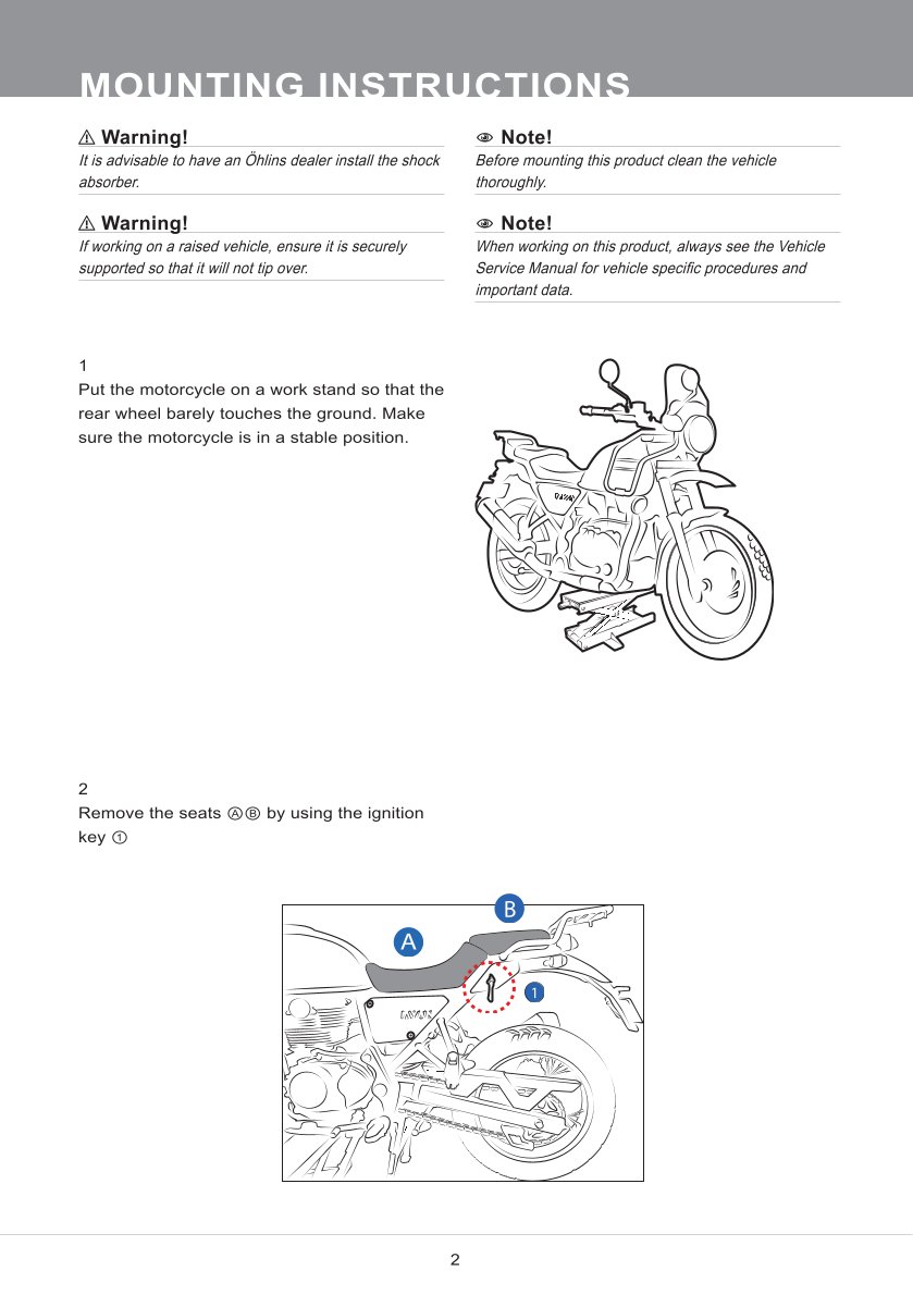 โช๊คหลังแต่ง Ohlins RE907 For Royal Enfield Himalayan ปี 2016-2023