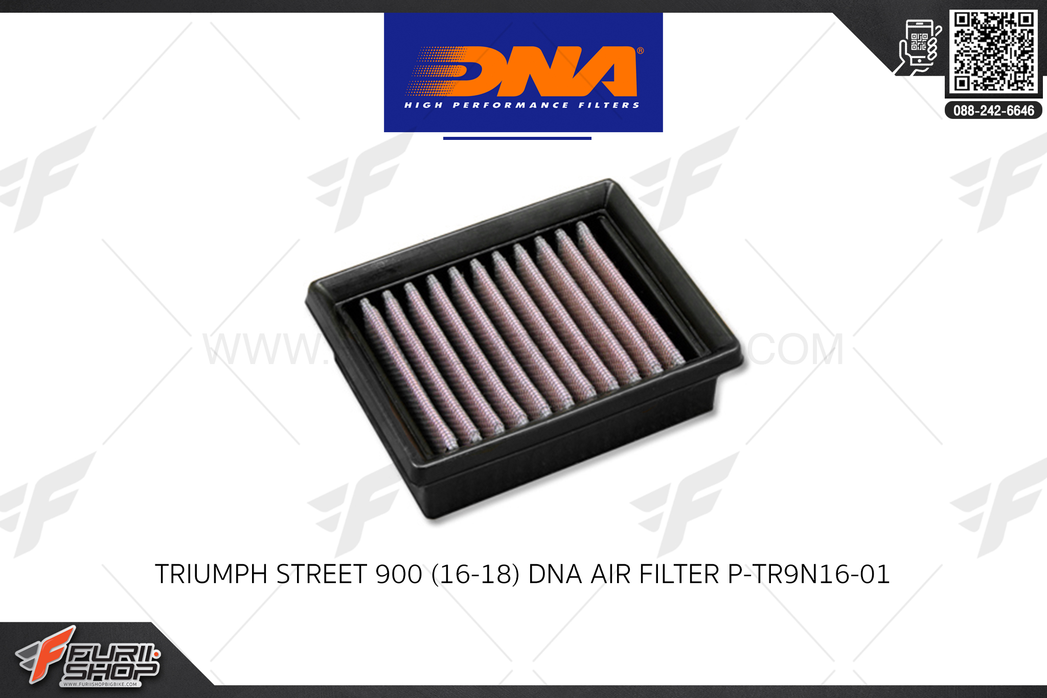 กรองอากาศ DNA HIGH PERFORMANCE FILTERS : TRIUMPH STREET 900 (16-18)
