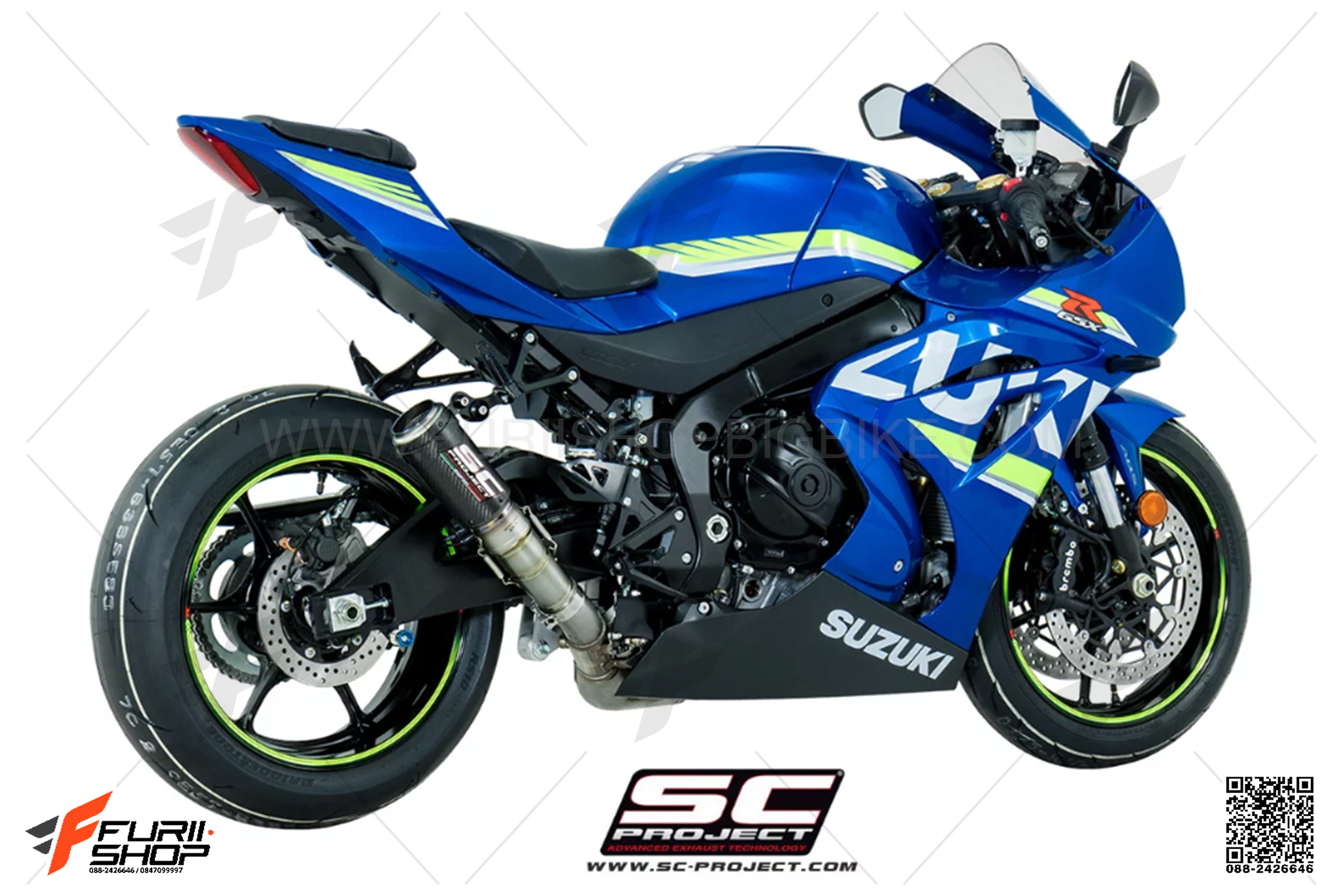 ท่อมอเตอร์ไซค์ SC PROJECT CR-T MUFFLER CARBON SLIP-ON FOR SUZUKI GSX-R1000 L7 ท่อแต่ง ท่อสูตร ท่อบิ๊กไบค์ ท่อBigbike ท่อไอเสีย