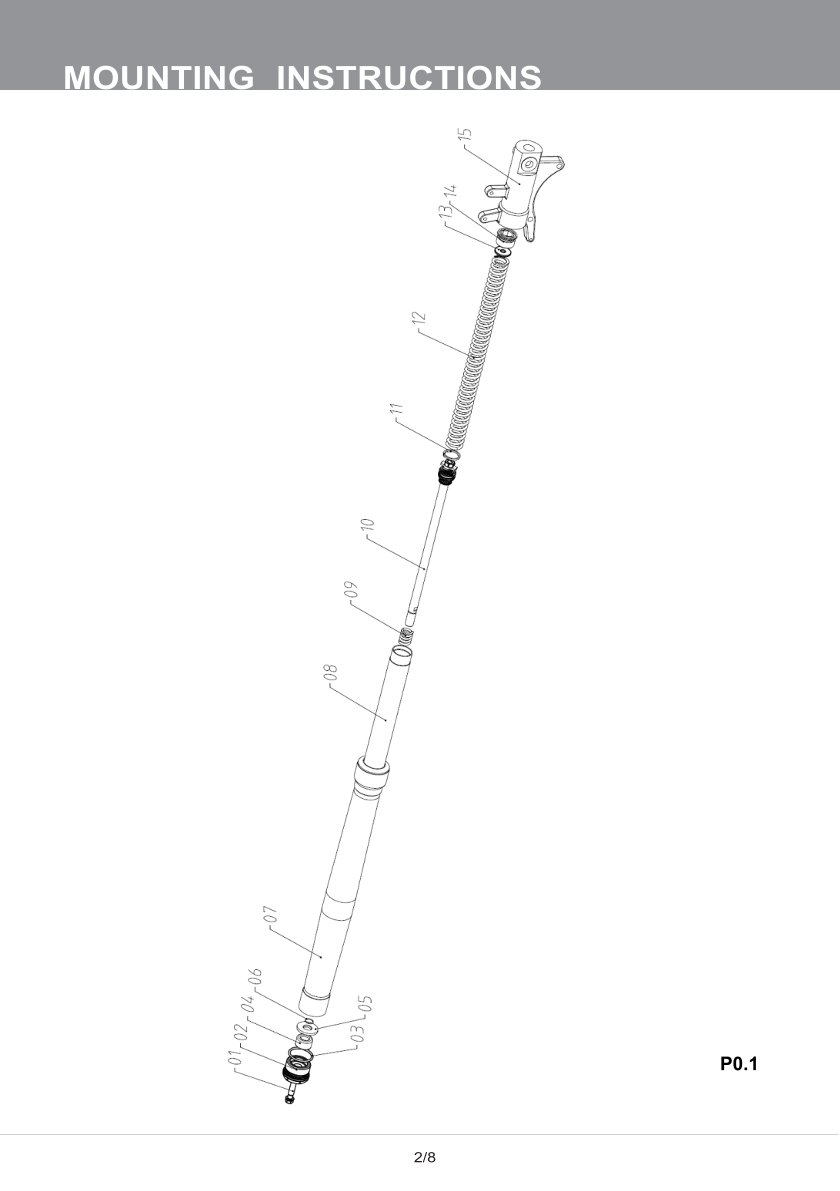 สปริงโช้คหน้า Ohlins FDK102 For Honda Zoomer X 2012-2014