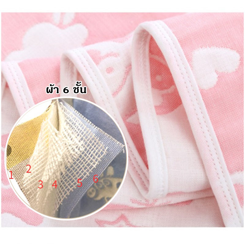 WR002_[Size-90*90-ลายมิ๊กกี้]_ผ้าห่อตัว+ห่มได้+เช็ดตัวได้
