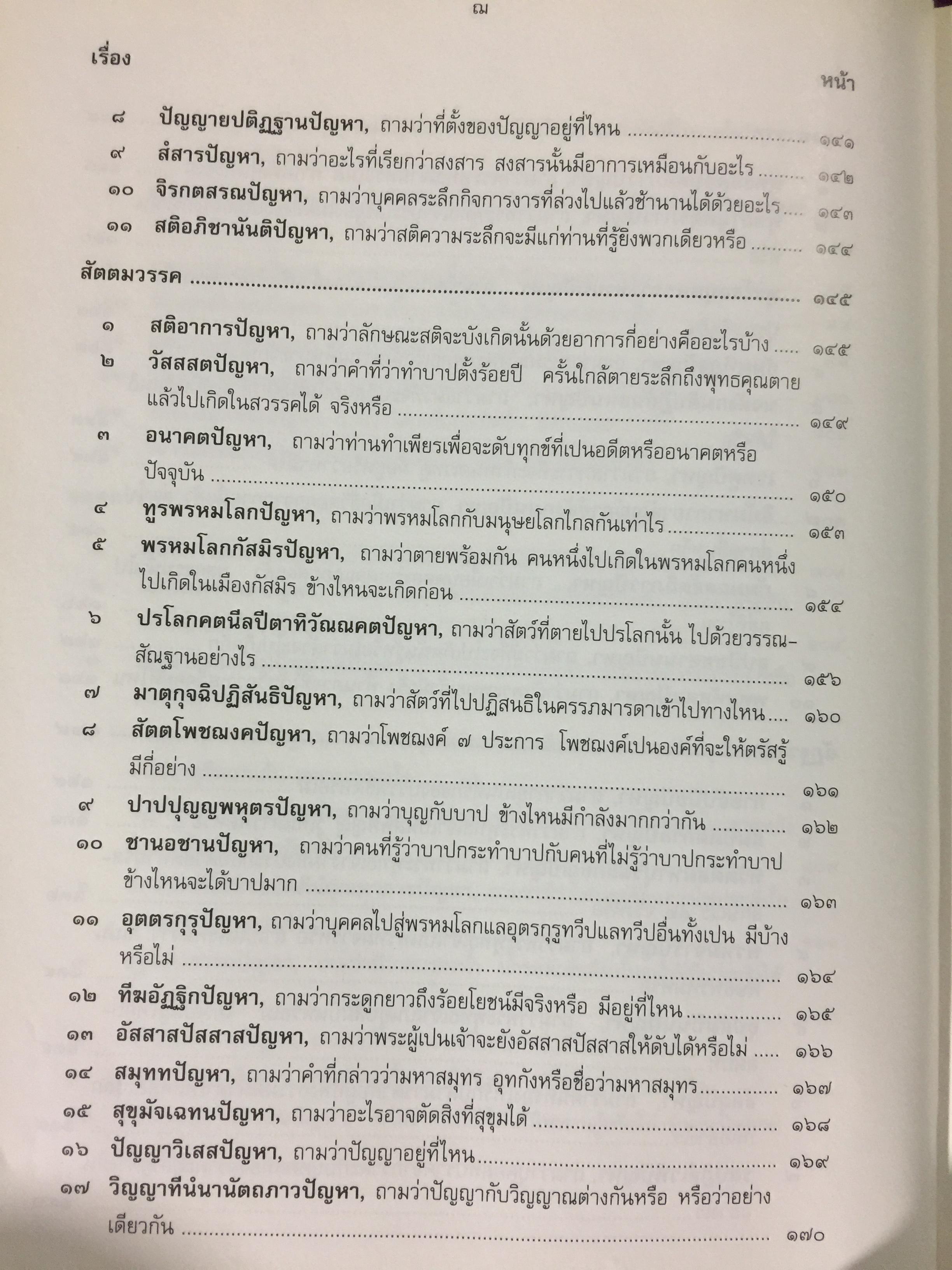 มิลินทปัญหา. เป็นข้อปุจฉาวิปัสสนาเกี่ยวกับปัญหาความเป็นไปของชีวิตมนุษย์ทุกคน. 0 กก.