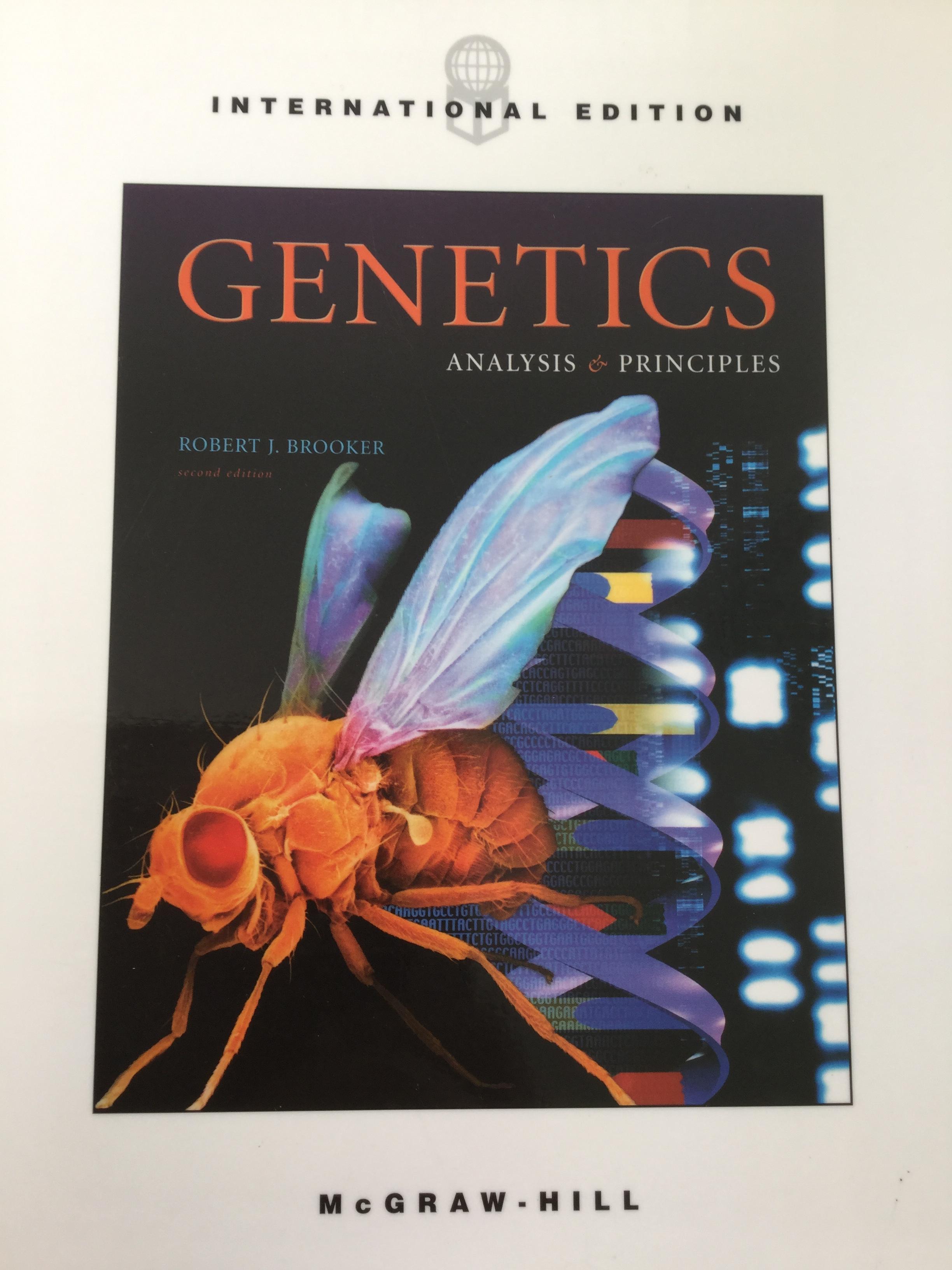 GENETICS. analysis & Principles ผู้เขียน Robert J.Brooker 0 กก.