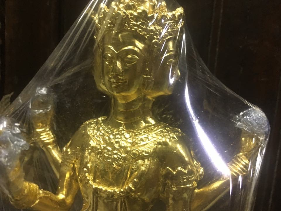 พระตรีมูรติ ทองเหลือง ปิดทอง