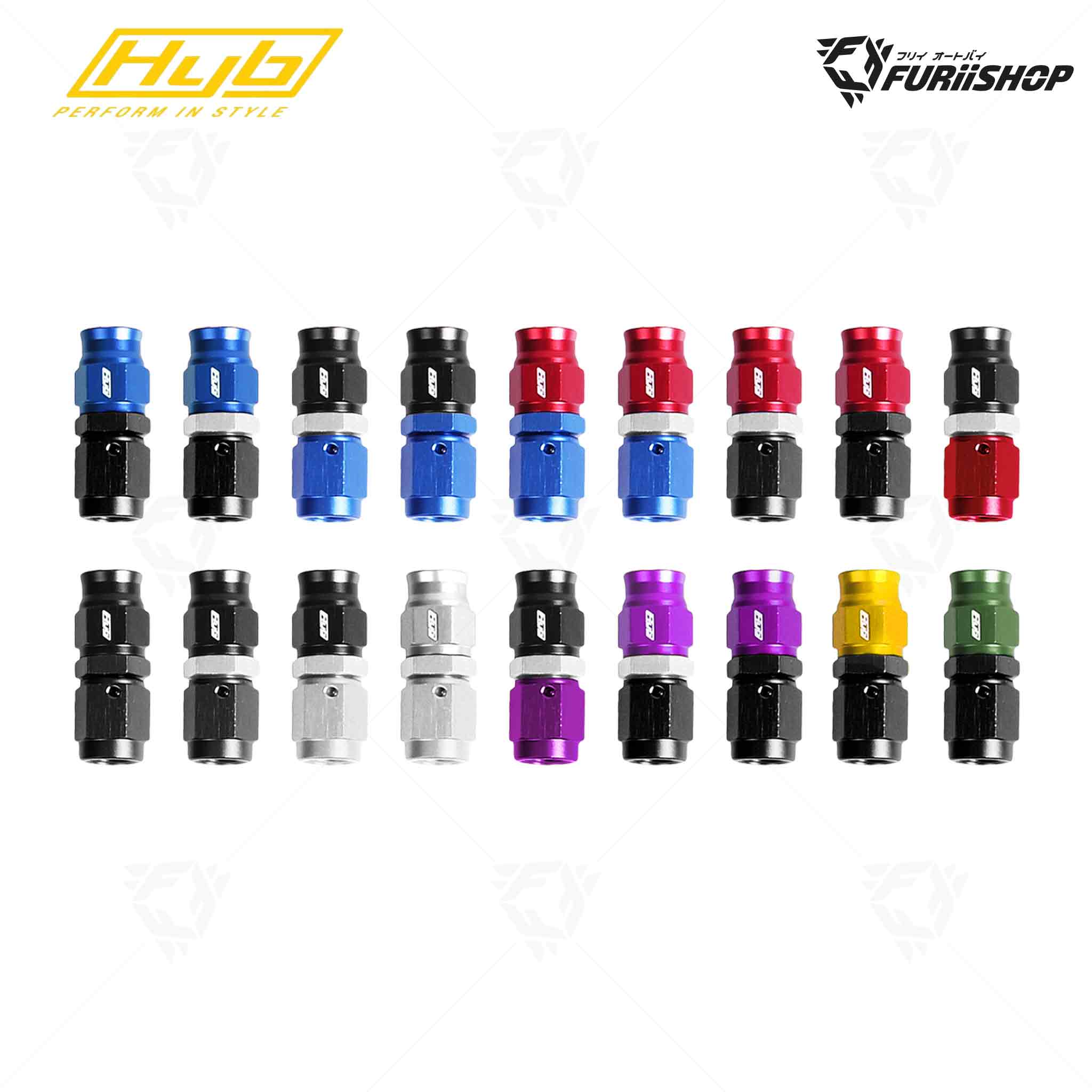 หัวเบรค ตรง Fuel Line Hose End Fitting HYB AN3