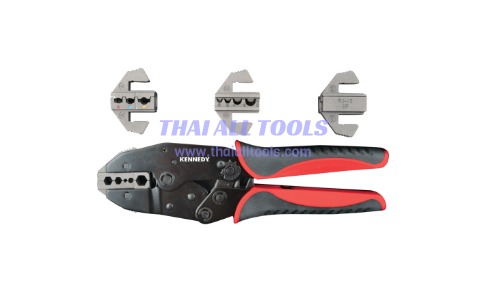 ชุดคีมย้ำ RATCHET CRIMPING TOOL C/WINTERCHANGEABLE JAWS 5PC KENNEDY