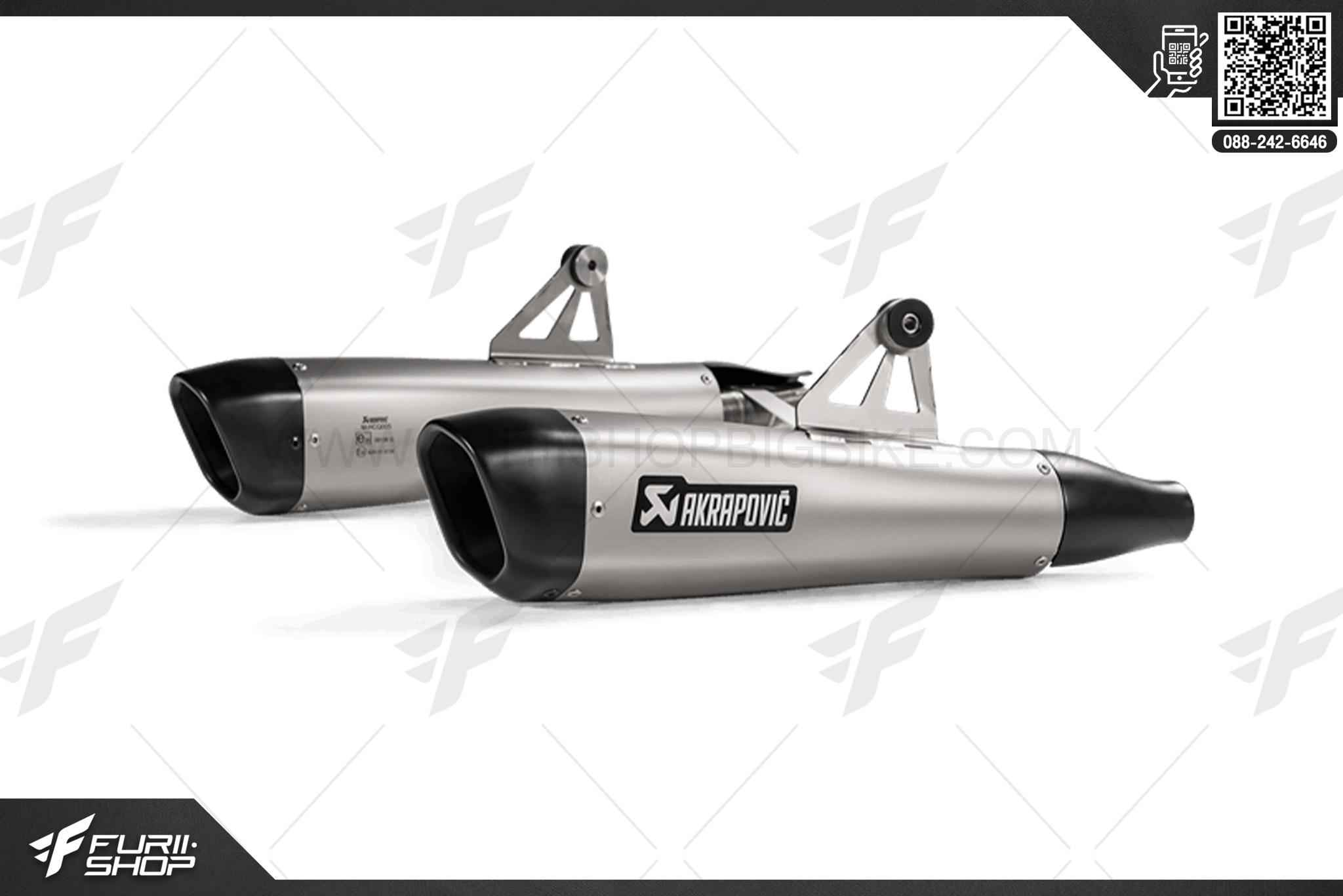 ท่อมอเตอร์ไซค์ Akrapovic Slip on FOR TRIUMPH T120 BONNEVILLE ท่อแต่ง ท่อสูตร ท่อบิ๊กไบค์ ท่อBigbike ท่อไอเสีย