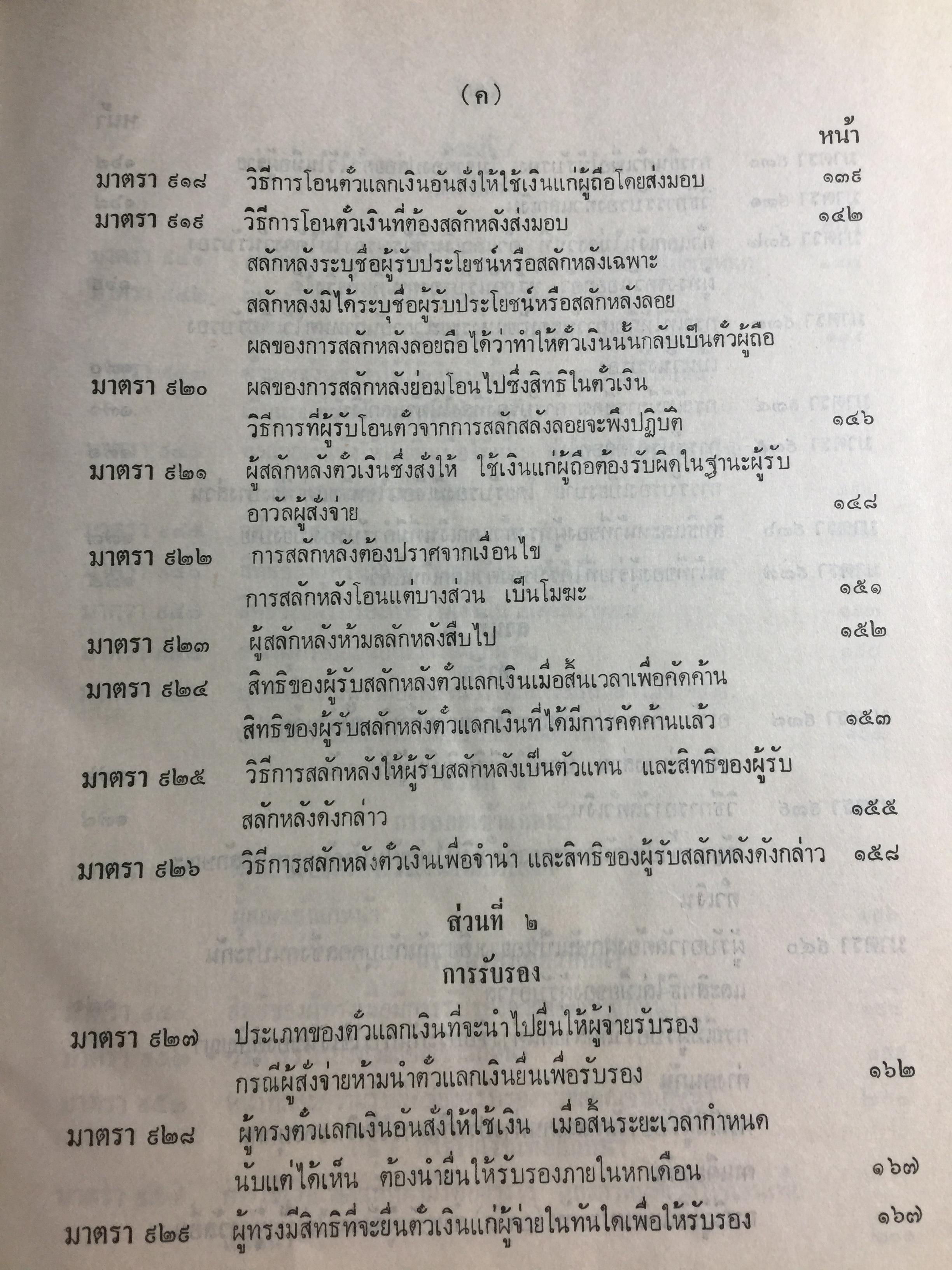 คำอธิบาย กฎหมายแพ่งและพาณิชย์ ลักษณะตั๋วเงิน โดย อัมพร ณ ตะกั่วทุ่ง 5,500 กรัม